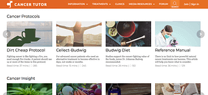 cancer tutor website page